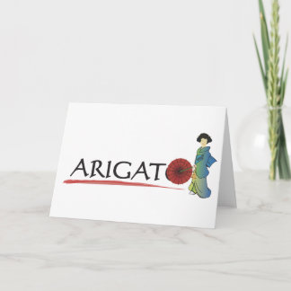 Arigato Lady Thank You Card
