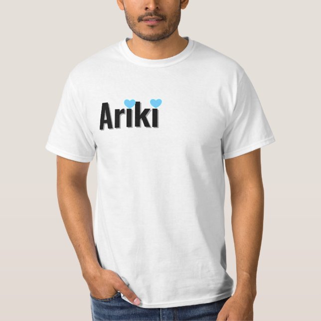 Ariki Boys Name With Hearts, T-Shirt (Front)