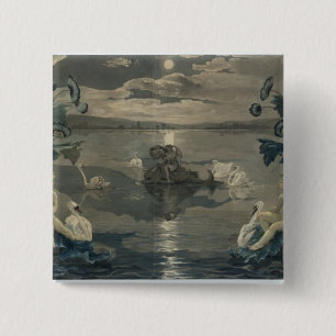 Arion's Sea Journey, 1809 2 Inch Square Button