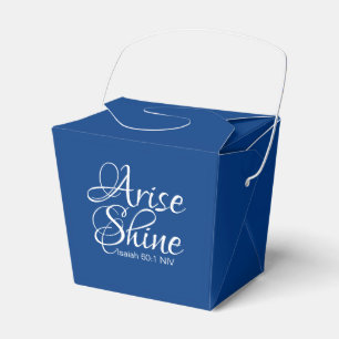 Arise and Shine Blessed New Year Bible Verse Blue Favor Box