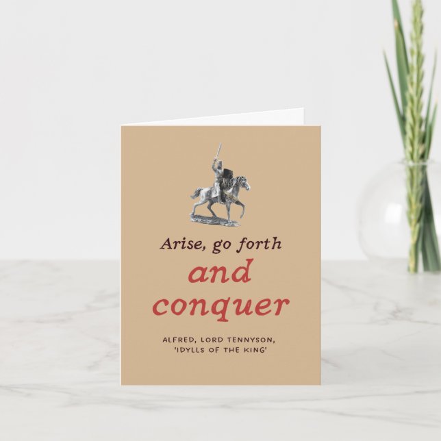 Arise Go Forth Conquer Literary Poetry Graduation Card (Front)
