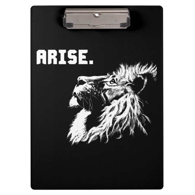 ARISE - Lion Motivational Clipboard (Front)
