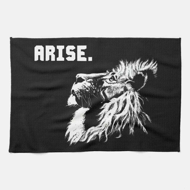 ARISE - Lion Motivational Kitchen Towel (Horizontal)