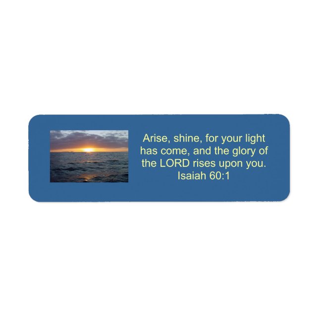 Arise Shine - Isaiah 60:1 (Front)