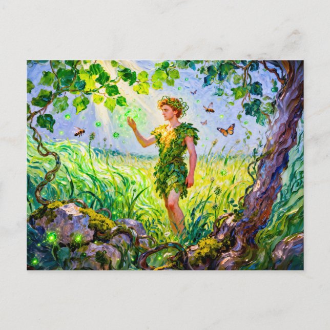 Aristaeus God of Agriculture and Nature from Greek Postcard (Front)