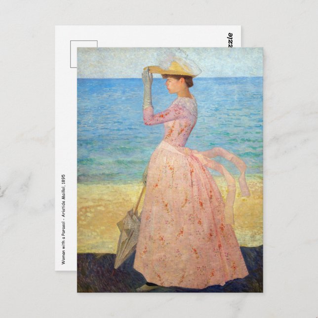 Aristide Maillol - Woman with a Parasol Postcard (Front/Back)