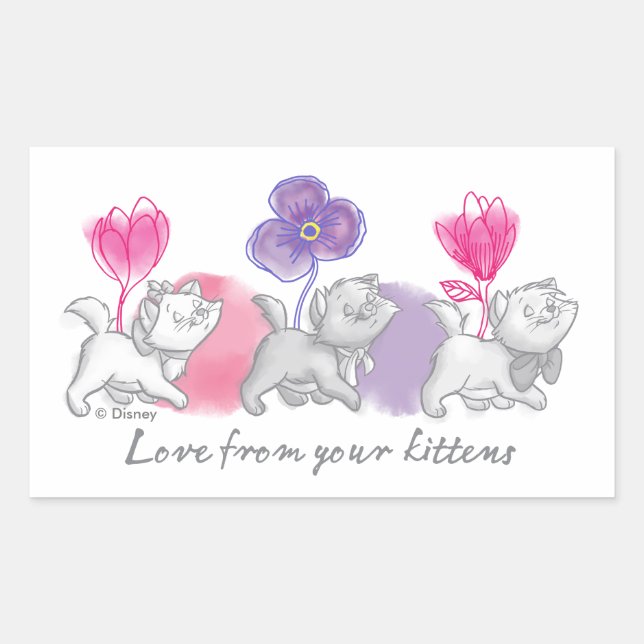 Aristocats | Love From Your Kittens Sticker (Front)