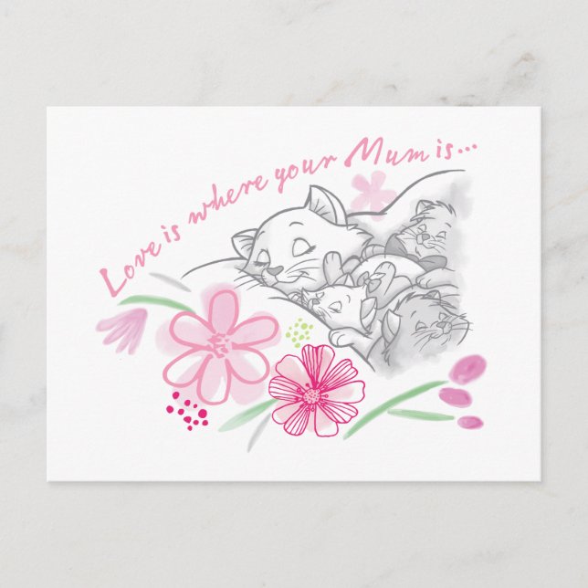 Aristocats | Love Is Where Your Mum Is Postcard (Front)