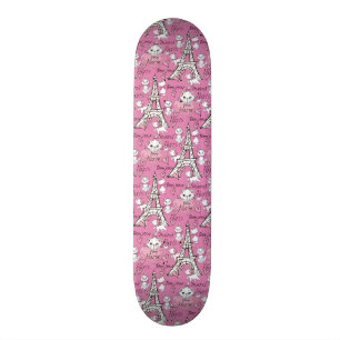 Aristocats   Marie Paris Pattern Skateboard