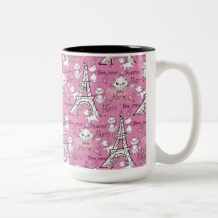 Aristocats   Marie Paris Pattern Two-Tone Coffee Mug