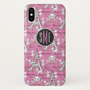 Aristocats   Monogram Marie Paris Pattern iPhone X Case