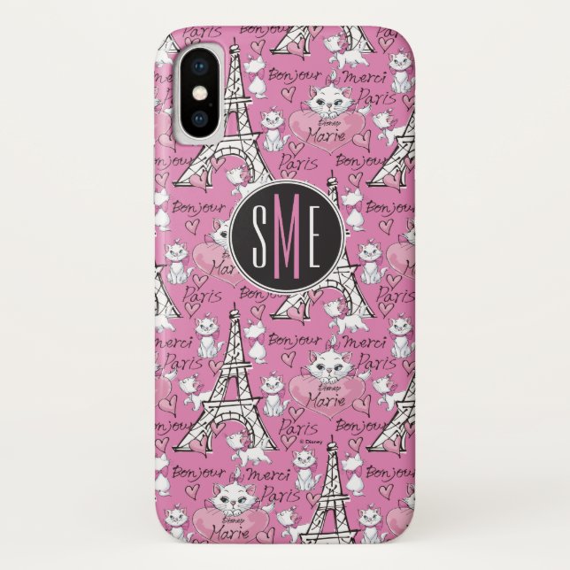 Aristocats | Monogram Marie Paris Pattern Case-Mate iPhone Case (Back)