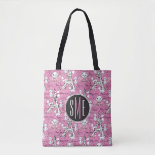 Aristocats   Monogram Marie Paris Pattern Tote Bag