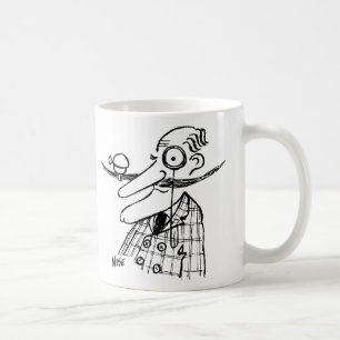 Aristocrat With Handle-Bar Moustache & Bell. Funny Coffee Mug