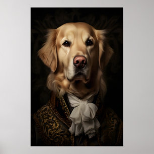 Aristocratic Golden Retriever Portrait Poster