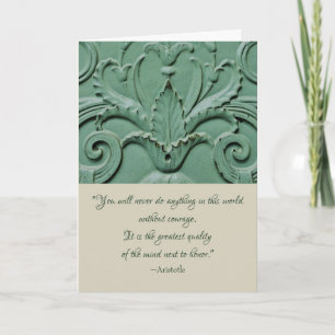Aristote Courage Citation Carte de Graduation