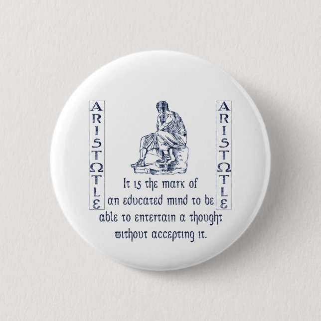 Aristotle 2 Inch Round Button (Front)