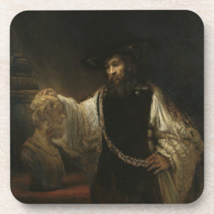 Aristotle (384-322 BC) with a Bust of Homer Coaster