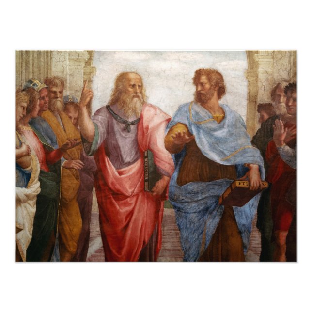 Aristotle and Plato by Raphael Photo Print (Front)