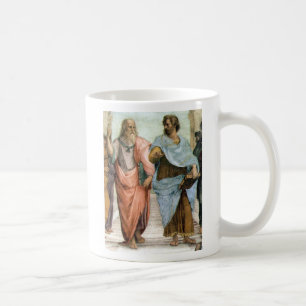 Aristotle and Plato walking at Raphael's School Coffee Mug