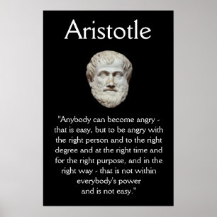 Aristotle - Anger Management Quote Poster