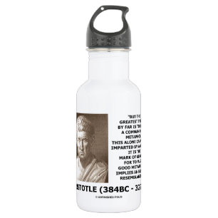 Aristotle Command Of Metaphor Mark Of Genius Quote 532 Ml Water Bottle