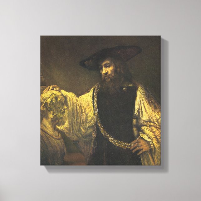 Aristotle Contemplating the Bust of Homer, 1653 Canvas Print (Front)