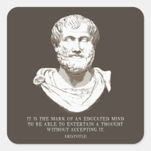 Aristotle Educated Mind Square Sticker