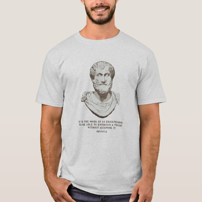 Aristotle Educated Mind T-Shirt (Front)