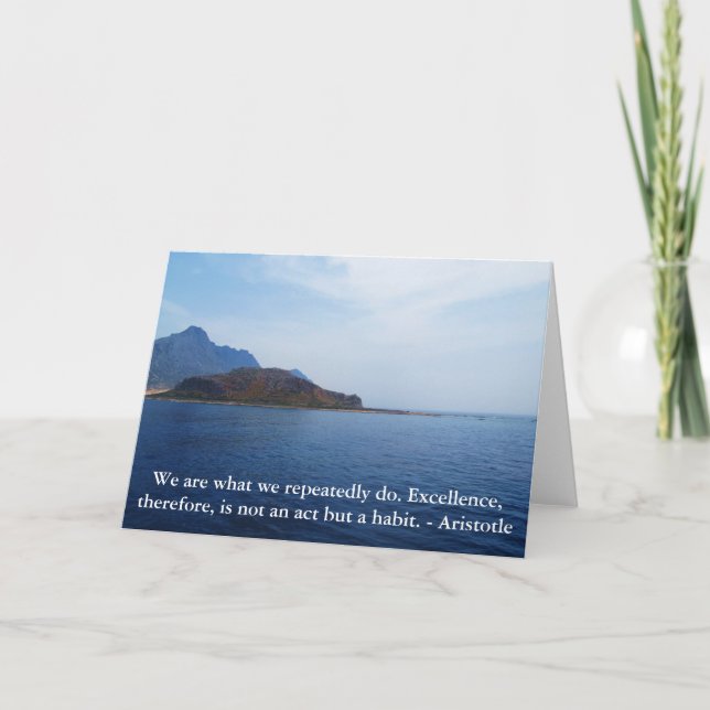 Aristotle Excellence Quotation Card (Front)