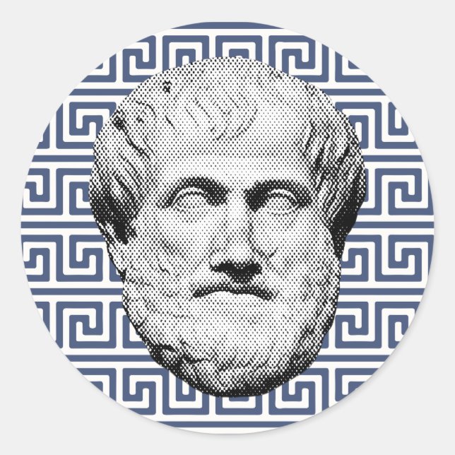 Aristotle Greek Philosopher Classic Round Sticker (Front)