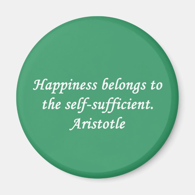 Aristotle Happiness Quote Magnet (Front)
