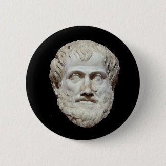 Aristotle Head Sculpture 2 Inch Round Button