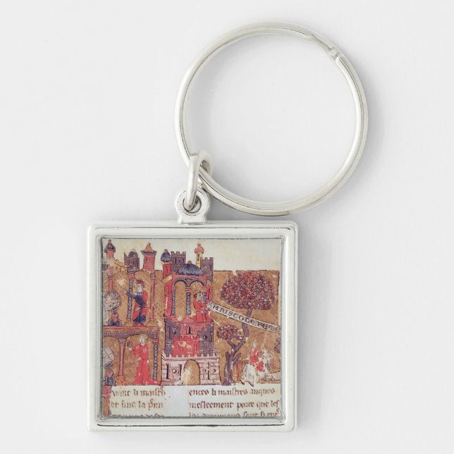 Aristotle instructs Alexander the Great in Keychain (Front)