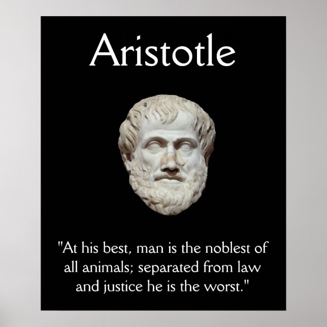 Aristotle - Law and Justice Quote Poster (Front)