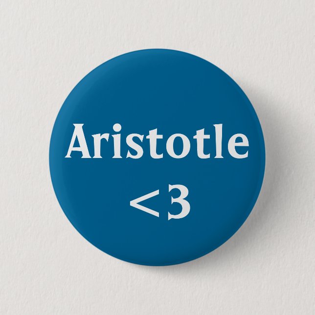 Aristotle Love Greek Philosopher 2 Inch Round Button (Front)