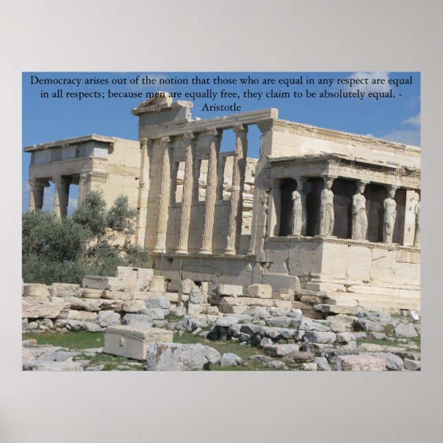 Aristotle quotation with photo of the Acropolis Poster (Front)