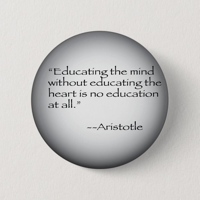 Aristotle Quote 2 Inch Round Button (Front)