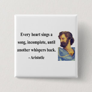 Aristotle Quote 3b 2 Inch Square Button