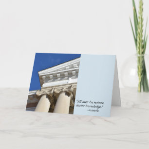 Aristotle Quote and Columns Graduation Card