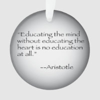 Aristotle Quote Ornament