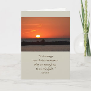 Aristotle Quote Sunset Sympathy Card