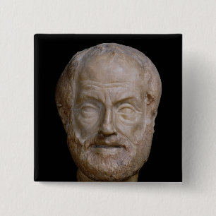 Aristotle Roman copy of a Greek original 2 Inch Square Button