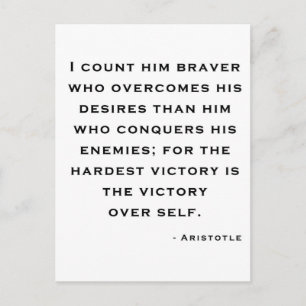 Aristotle - Victory over self Postcard