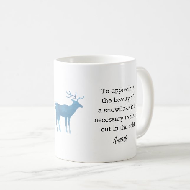 Aristotle Winter Quote Decor For Home Coffee Mug (Front Right)