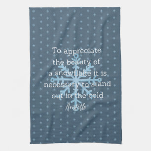 Aristotle Winter Quote Decor For Home Kitchen Towel