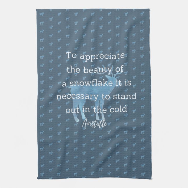 Aristotle Winter Quote Decor For Home Kitchen Towel (Vertical)