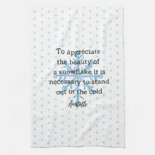 Aristotle Winter Quote Decor For Home Kitchen Towel