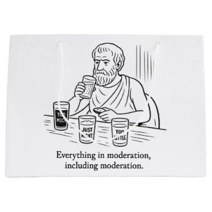 Aristotle's Guide to Moderation Large Gift Bag