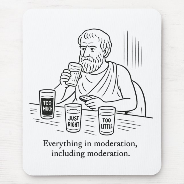 Aristotle's Guide to Moderation Mouse Pad (Front)